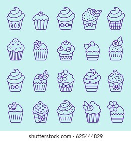 Cupcake Icon Set