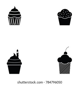 cupcake icon set