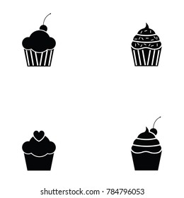 cupcake icon set