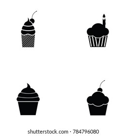 cupcake icon set