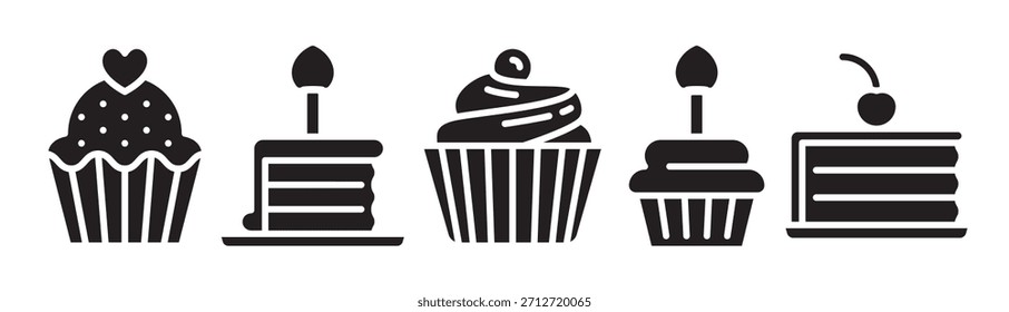 Icono de la torta para la muestra de la ilustración de la torta de Web 