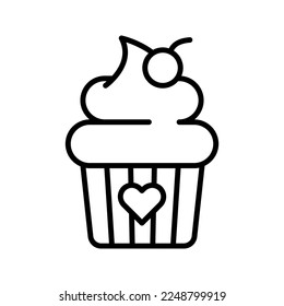 Cupcake icon. sign for mobile concept and web design. vector illustration