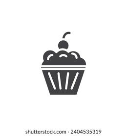 cupcake icon. sign for mobile concept and web design. outline vector icon. symbol, logo illustration. vector graphics.