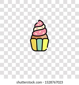 cupcake icon sign and symbol. cupcake color icon for website design and mobile app development. Simple Element from birthday collection for mobile concept and web apps icon.