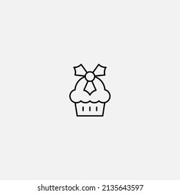 Cupcake icon sign vector,Symbol, logo illustration for web and mobile