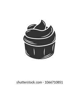Cupcake icon. Simple element illustration. Cupcake symbol design template. Can be used for web and mobile on white background
