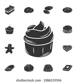 Cupcake icon. Simple element illustration. Cupcake symbol design  from Bakery collection set. Can be used for web and mobile on white background