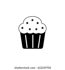 Cupcake icon with star