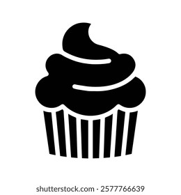 Cupcake Icon. Sweet Cake Illustration. Vector Illustration.