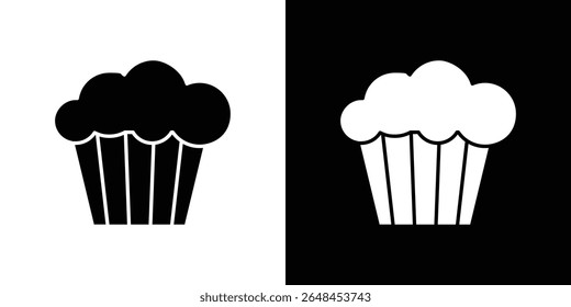 Cupcake icon symbol collection. Flat vector stock illustration.