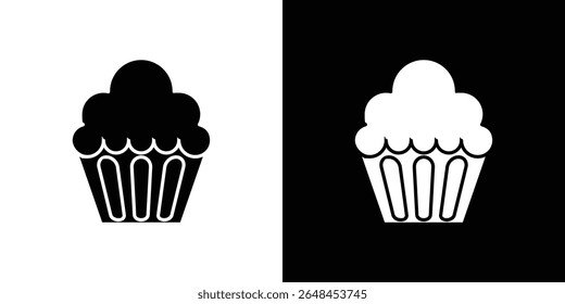 Cupcake icon symbol collection. Flat vector stock illustration.