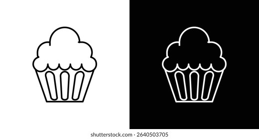 Cupcake icon symbol concept for graphic design, Website, UI. EPS