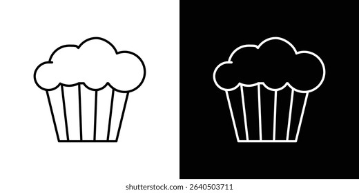 Cupcake icon symbol concept for graphic design, Website, UI. EPS