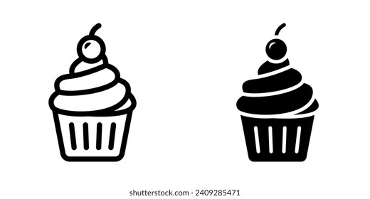 Cupcake Icon. symbol for mobile concept and web design. vector illustration