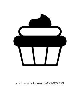 cupcake icon symbol vector template