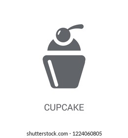 Cupcake icon. Trendy Cupcake logo concept on white background from Birthday party and wedding collection. Suitable for use on web apps, mobile apps and print media.