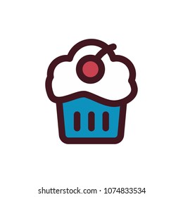 cupcake icon vector
