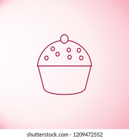 Cupcake icon vector