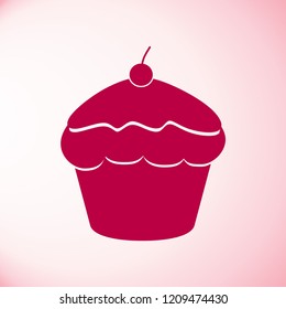 Cupcake icon vector