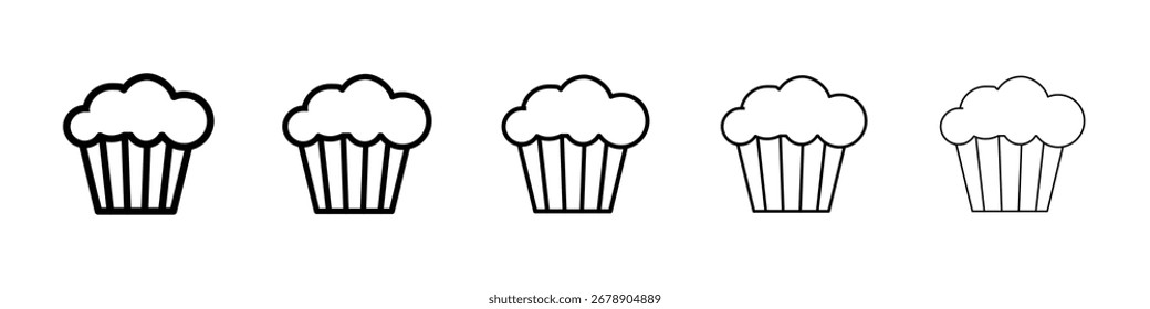 Cupcake icon Vector Art Illustration