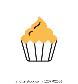cupcake icon vector. bakery icon design with modern style
