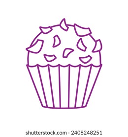 CUpcake icon vector. Cake illustration sign. Sweet symbol or logo.