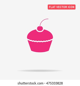 Cupcake icon. Vector concept illustration for design.