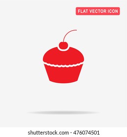 Cupcake icon. Vector concept illustration for design.