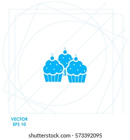 Cupcake  icon. Vector design.