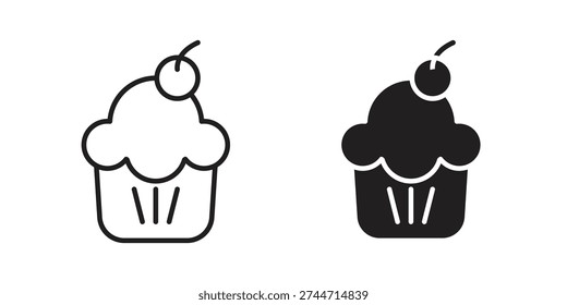 Cupcake icon vector design. Vector elements for infographic web