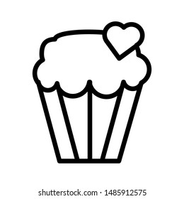 Cupcake icon vector design template