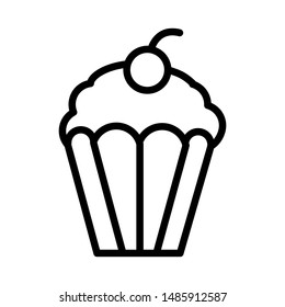 Cupcake icon vector design template