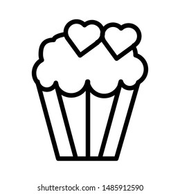Cupcake icon vector design template