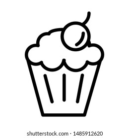 Cupcake icon vector design template