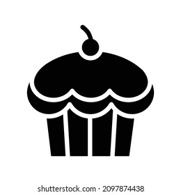 Cupcake Icon Vector Design Template.