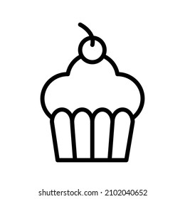 Cupcake Icon Vector Design Template.