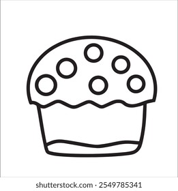 cupcake icon vector design template sprinkled with missis