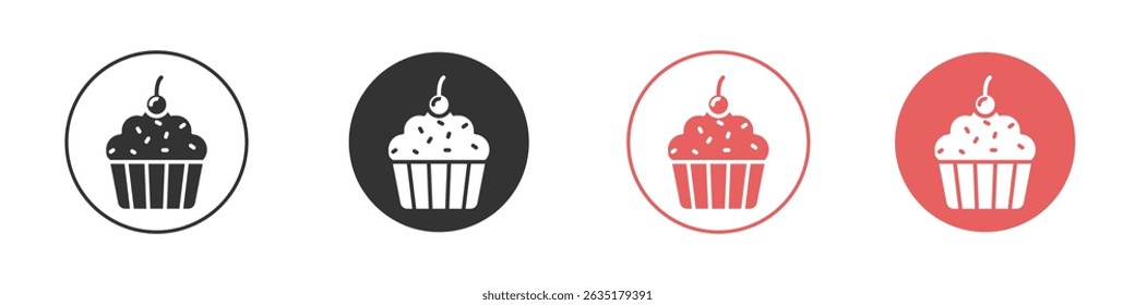 Cupcake icon vector design template simple and clean style