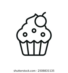 Cupcake icon vector design templates simple and modern concept graphic