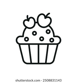 Cupcake ícone vetor modelos de design simples e moderno conceito gráfico
