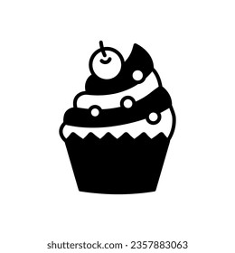Icono de pastel en vector. Ilustración