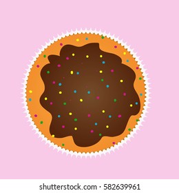 cupcake icon - vector illustration