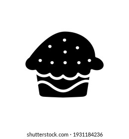 Cupcake icon vector Illustration, Baking cup Dessert icon