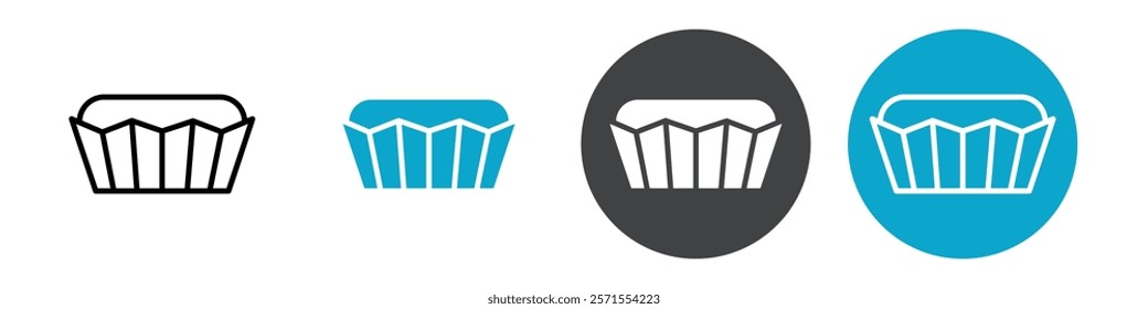 cupcake icon Vector illustration in black