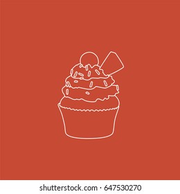 Cupcake icon, vector illustration design. Sweets collection.