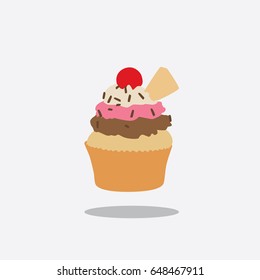 Cupcake icon, vector illustration design. Sweets collection.