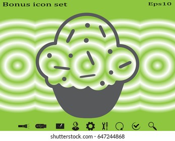 cupcake, icon, vector illustration eps10