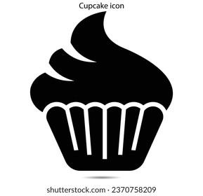 Cupcake icon vector illustration graphic on background