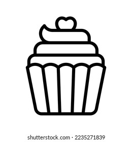 Cupcake icon vector illustration logo template isolated on white background