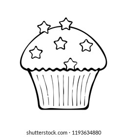 Cupcake icon vector illustration on white background. Eps10